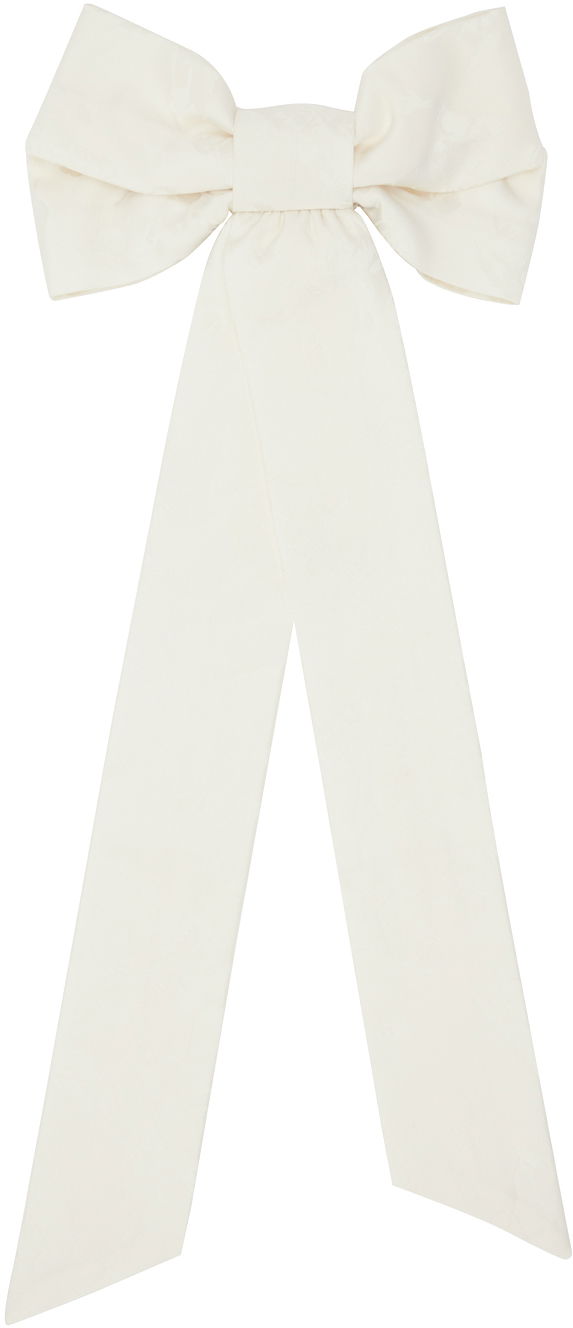 Аксесоари Bode Bode Football Jacquard Bow Hair Clip Бяло | MRF24AC040, 0