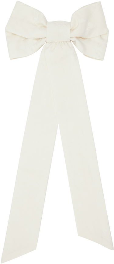 Аксесоари Bode Bode Football Jacquard Bow Hair Clip Бяло | MRF24AC040, 0
