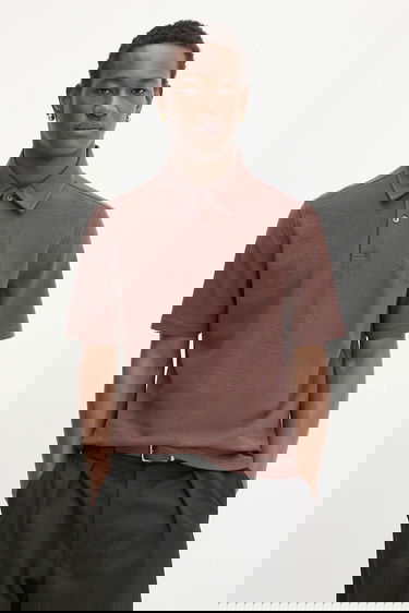 Поло тениска Samsoe Samsoe Samsoe Samsoe SAKVISTBRO Polo Shirt Кафяво | M10000053, 0