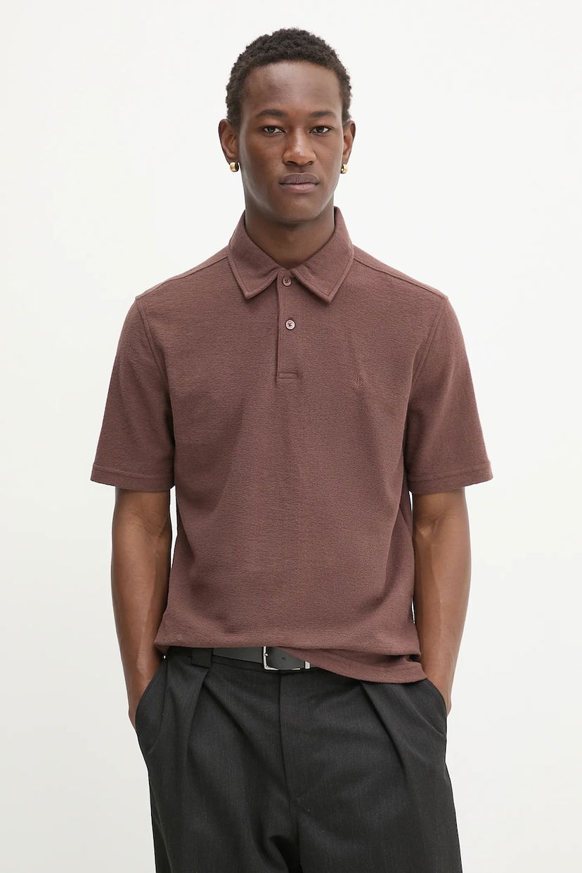 Поло тениска Samsoe Samsoe Samsoe Samsoe SAKVISTBRO Polo Shirt Кафяво | M10000053