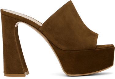Кецове и обувки Gianvito Rossi Suede Platform Mules Кафяво | G16990.70RIC.CAM, 0