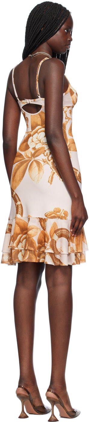 Pокля Miaou Miaou Caterina Floral Print Mini Dress Бежово | 5057VISEDN, 2