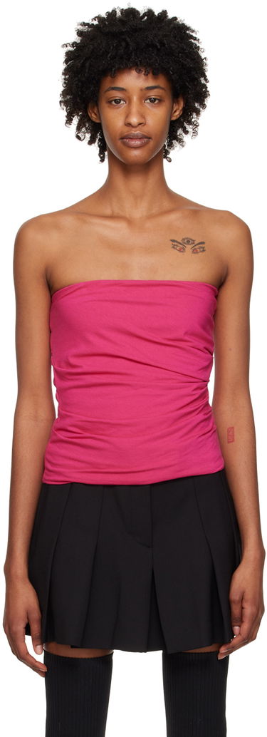 Потник Helmut Lang Ruched Tube Top Розово | N01HW510, 0