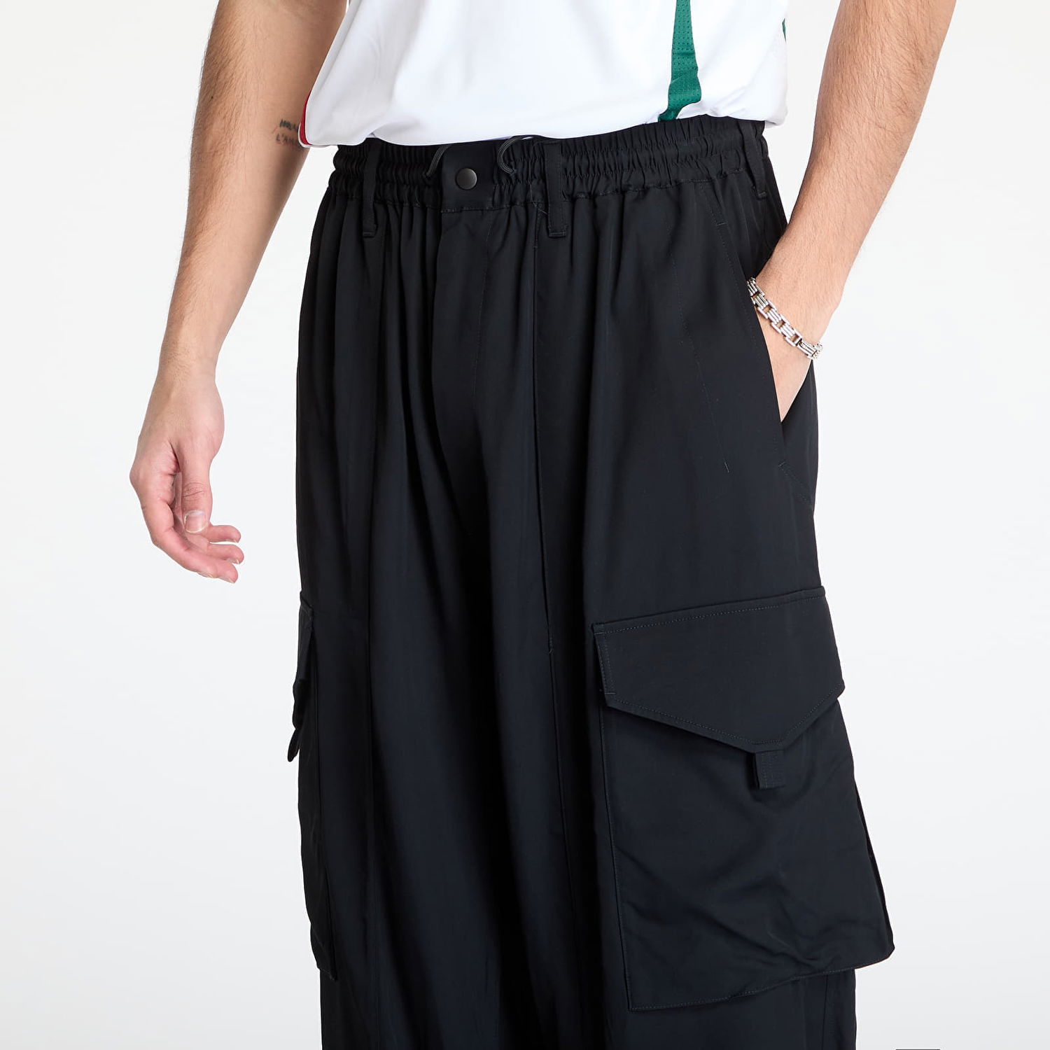 Карго панталони Y-3 Y-3 Rayon Twill Tracksuit Pants Черно | JN4872, 1