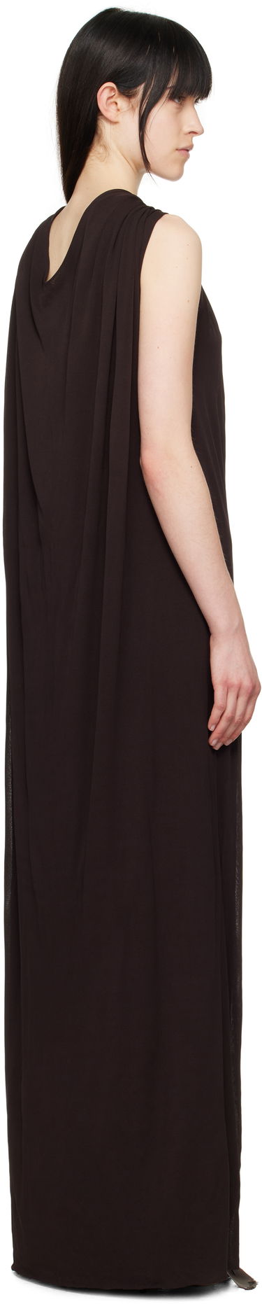 Pокля Jil Sander Jil Sander Draped Maxi Dress Кафяво | J02CT0473_J20041, 2