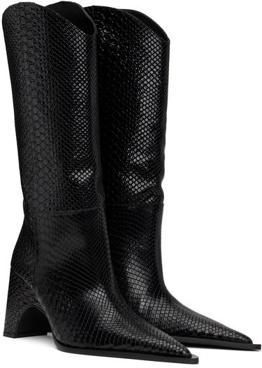 Облекло Coperni Coperni Python Embossed Bridge Cowboy Boots Черно | COPSH16F6047, 3