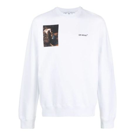 Пуловер Off-White Off-White Print Sweatshirt Бяло | OMBA057C99FLE0110110, 0