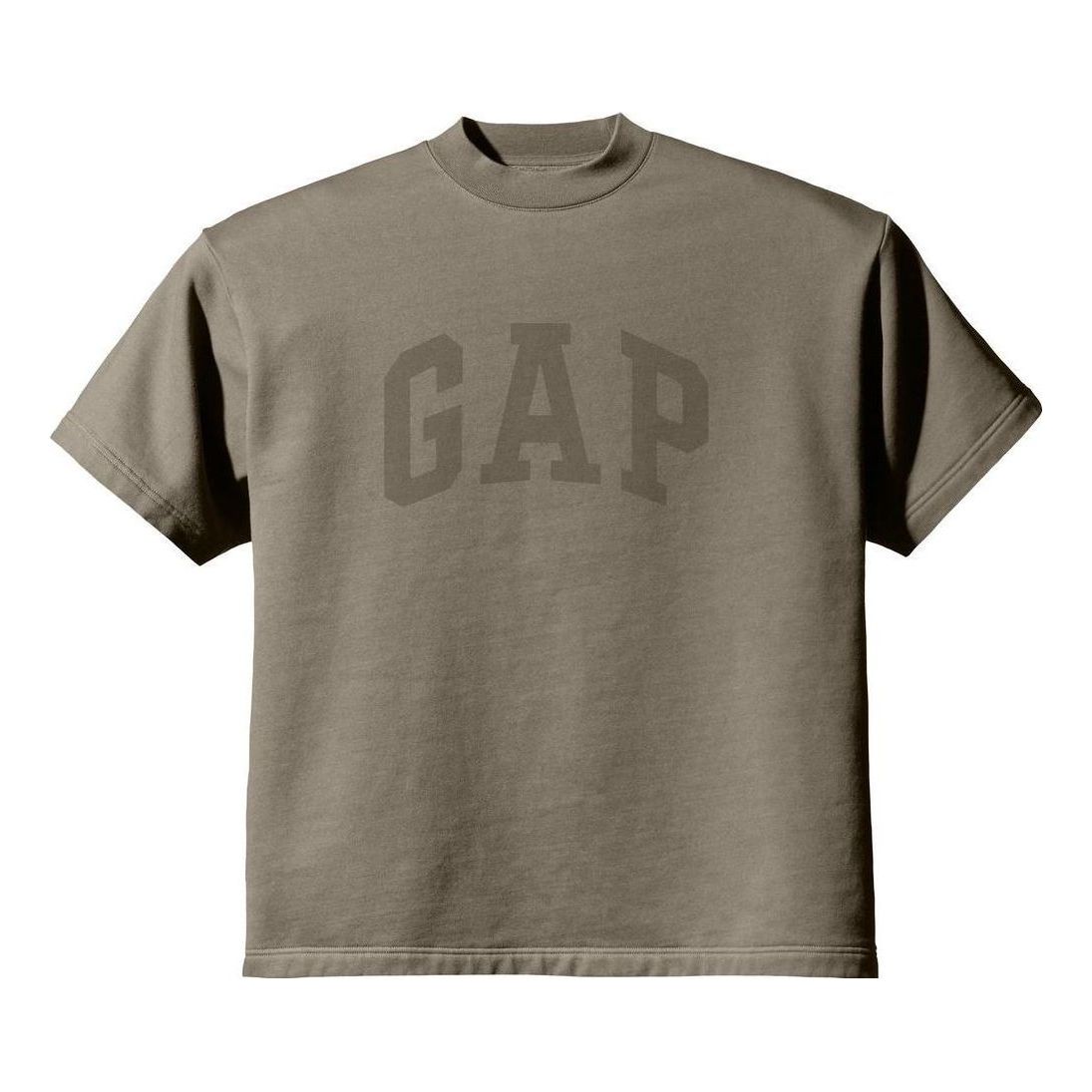 Тениска GAP Yeezy Gap Engineered by Balenciaga Padded Heavy Fleece T-Shirt Кафяво | 719624TMVQ5, 0
