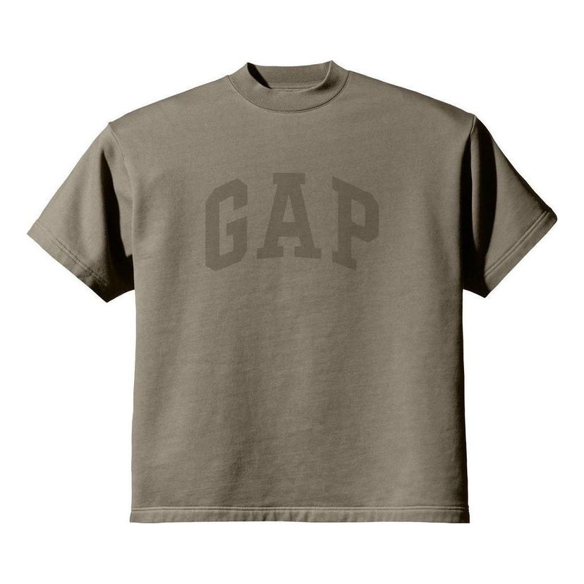 Тениска GAP Yeezy Gap Engineered by Balenciaga Padded Heavy Fleece T-Shirt Кафяво | 719624TMVQ5