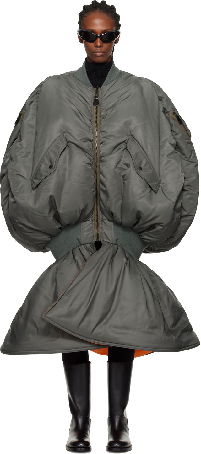 Junya Watanabe Oversized Bomber Maxi Dress