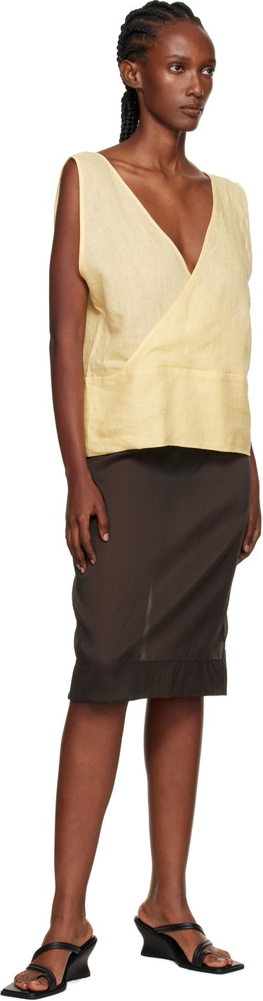Потник Baserange Baserange Garlin Wrap Linen Top Жълто | TSGA-FL-AU25, 3