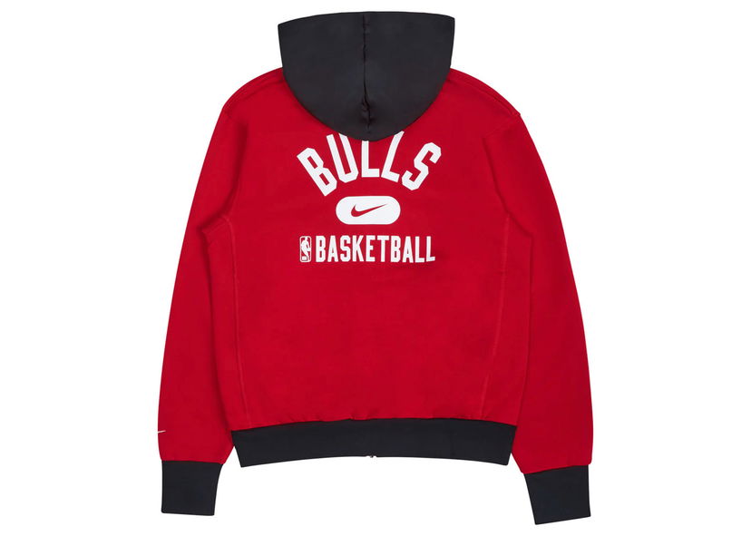 Суитчър Nike NBA Chicago Bulls Courtside Full-Zip Fleece Hoodie Red Червено | DB2185-657
