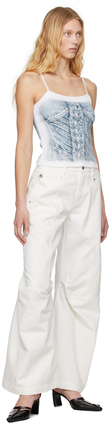 Карго панталони Feng Chen Wang Feng Chen Wang Cargo Jeans Бяло | FWS19TR03, 3