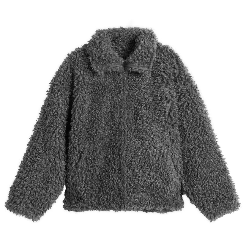 Яке Acne Studios Felemmy Chunky Fleece Jacket, Size Large Сиво | A90687-AFH