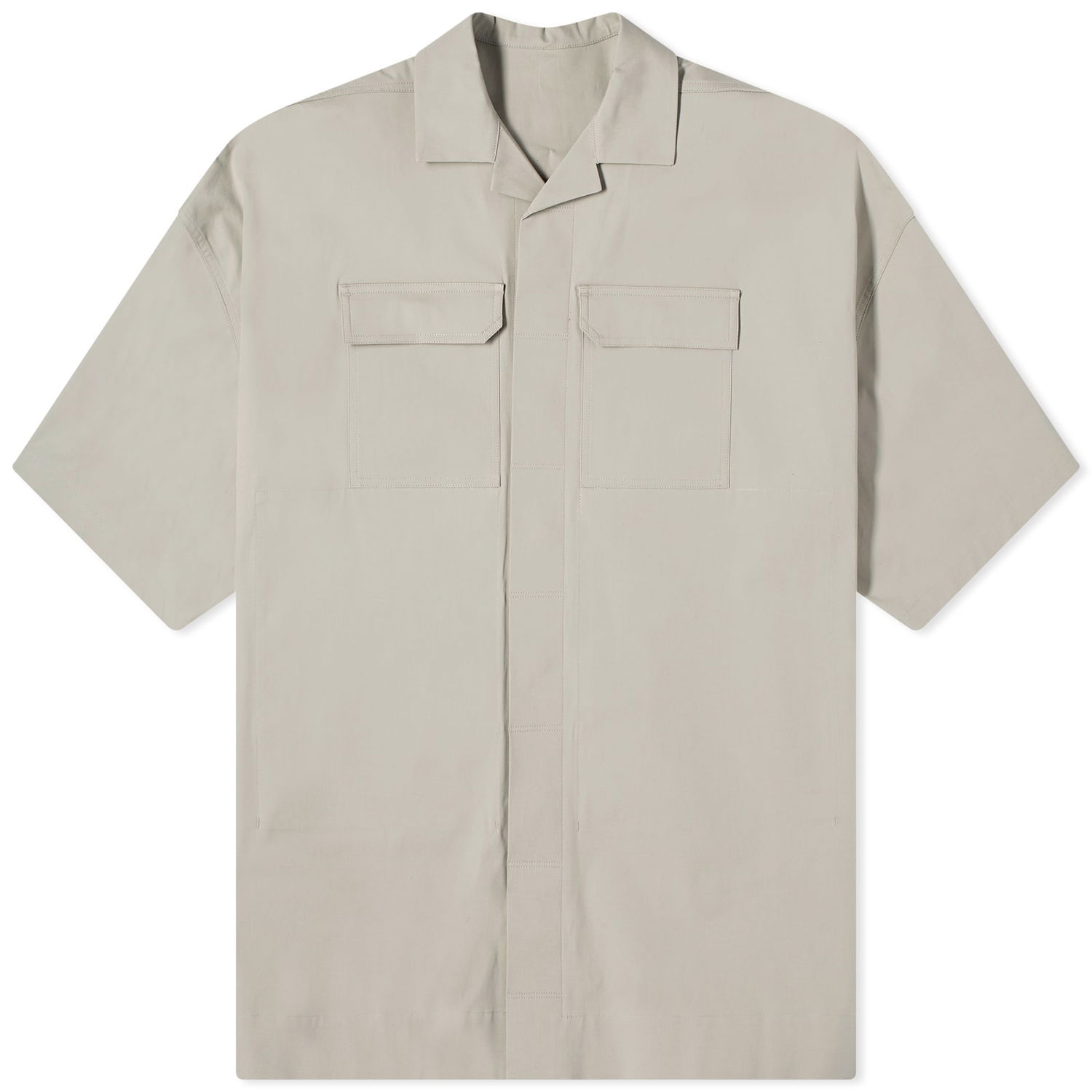 Риза Rick Owens Tommy Heavy Cotton Outershirt Бежово | RU01D3298-TE-08, 0