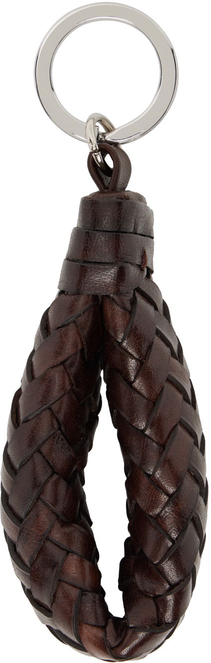 Ключодържатели LEMAIRE Lemaire Chevron Leather Keychain Кафяво | SL0059 LL0110, 1