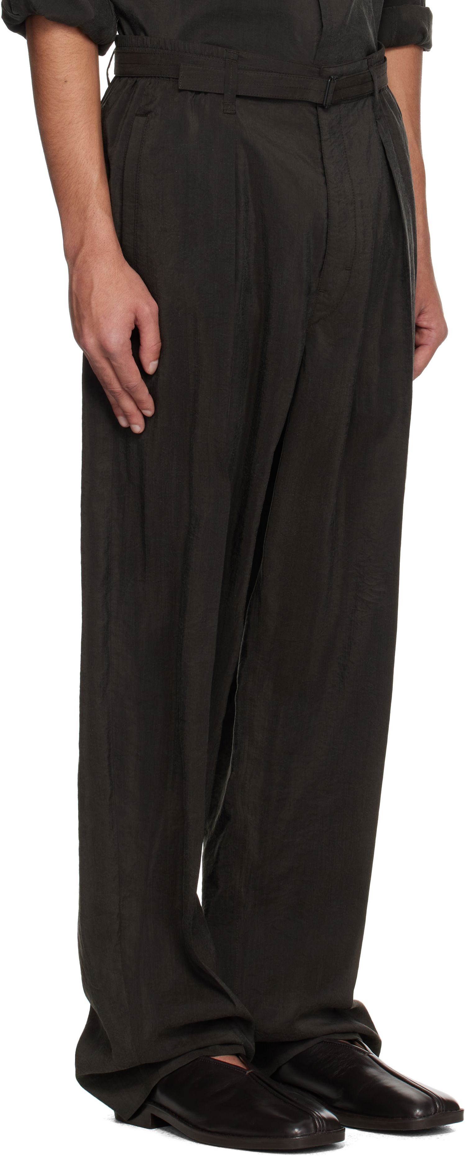Панталони LEMAIRE Lemaire Belted Relaxed Trousers Черно | PA1196 LF1308, 1