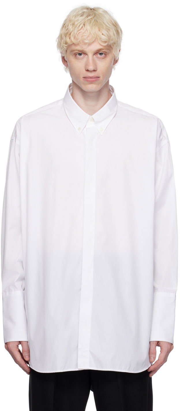 Риза AMI Down Shirt Бяло | USH129.CO0045, 0