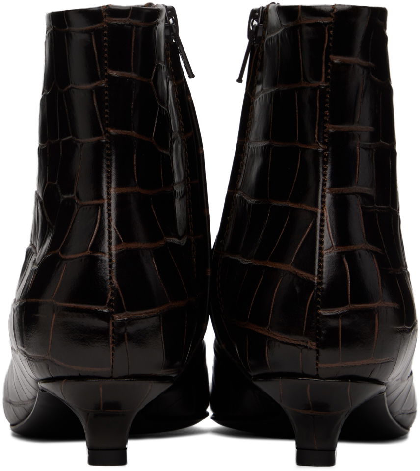 Кецове и обувки TOTEME TOTEME 'The Slim' Kitten Heel Ankle Boots Кафяво | 241-WAS940-LE0023, 1