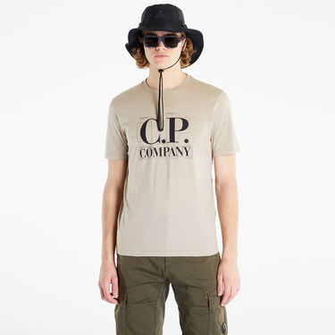 Тениска C.P. Company Jersey Large Graphic Logo T-Shirt Бежово | 14CMTS189A005100W-330, 3