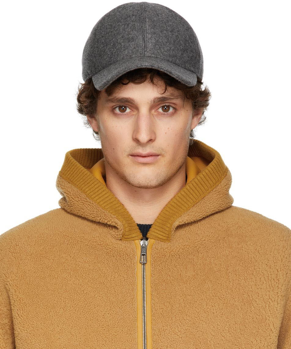 Шапка с козирка Loro Piana Loro Piana Baseball Cap Сиво | FAL9621, 0