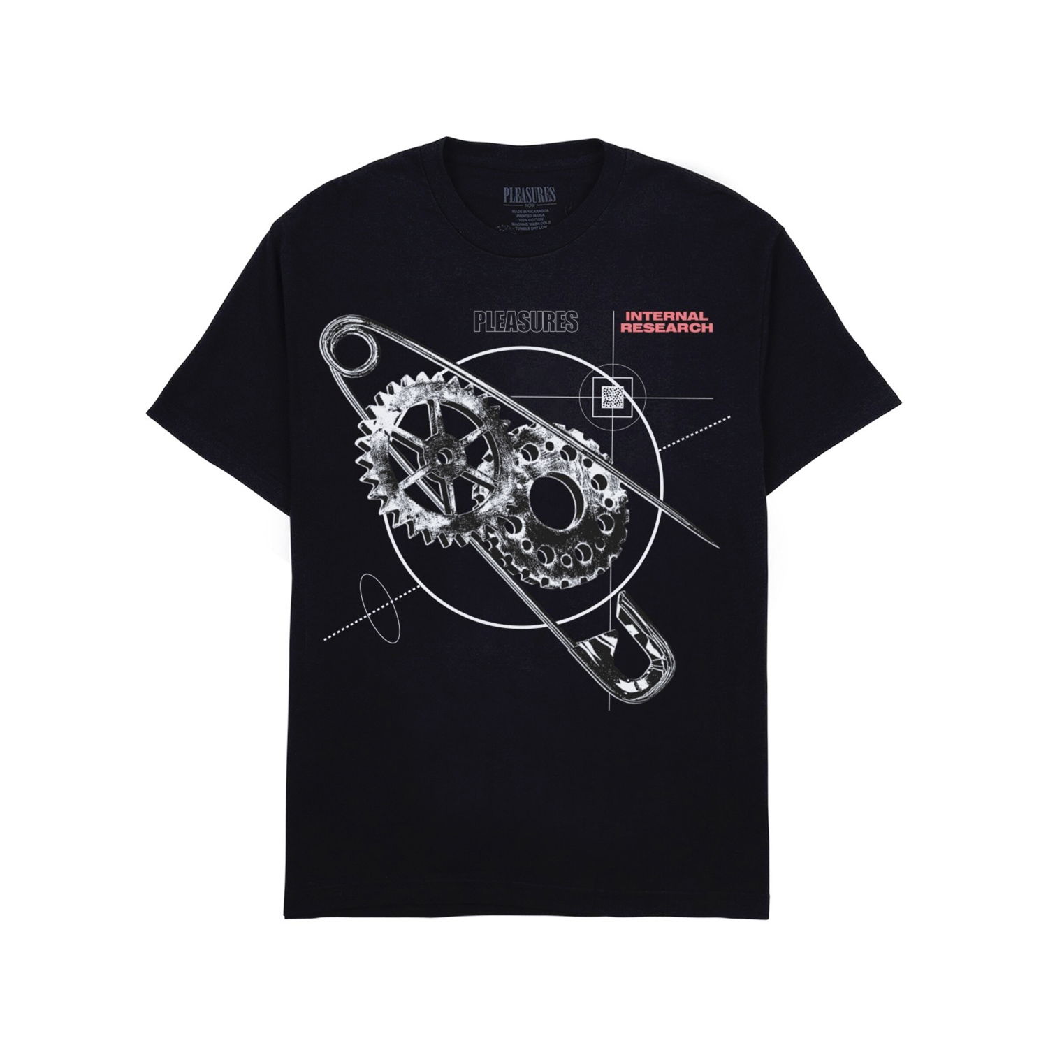Тениска Pleasures Research T-Shirt Черно | P23F051-BLACK, 0