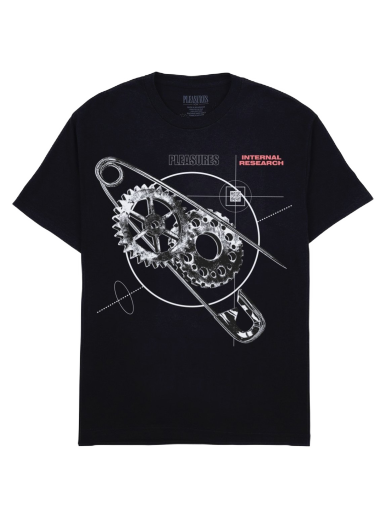 Тениска Pleasures Research T-Shirt Черно | P23F051-BLACK