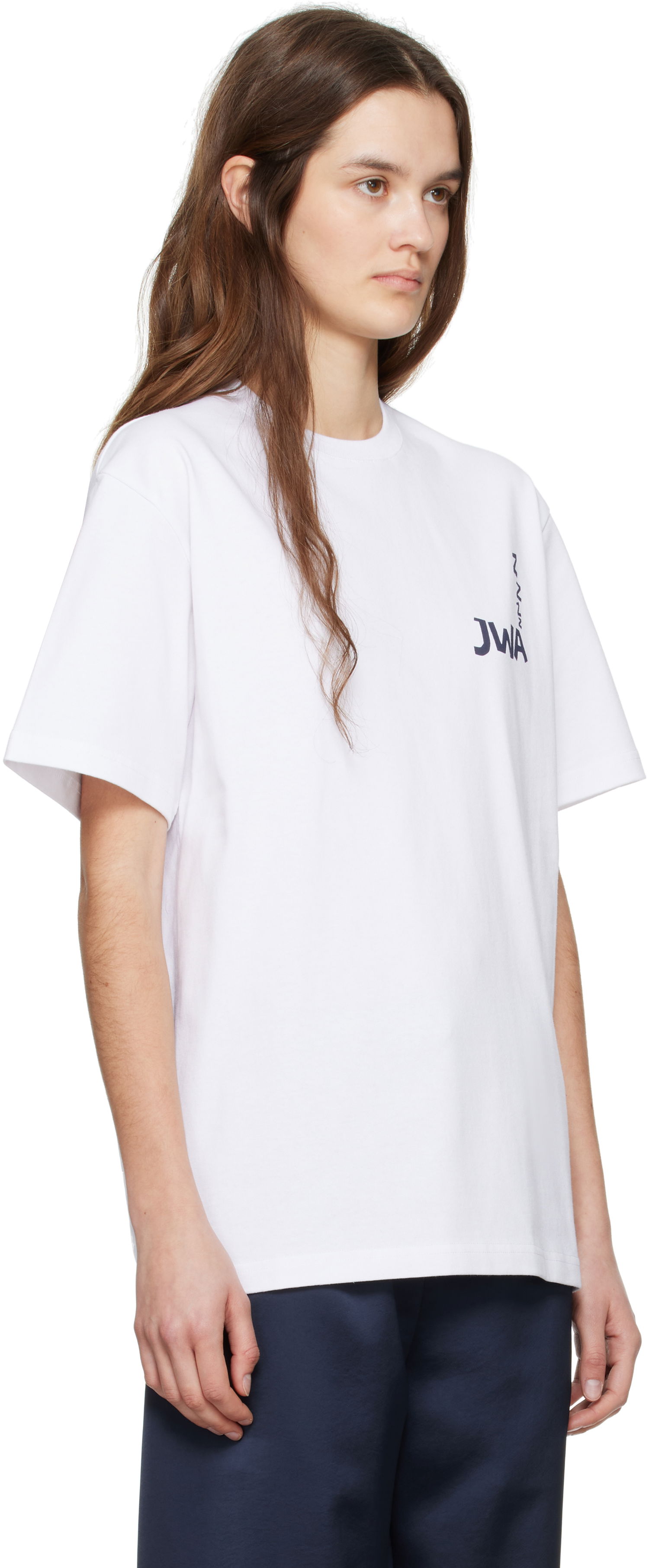 Тениска JW Anderson JW Anderson JWA Print T-Shirt Бяло | JT0285-PG1510, 1