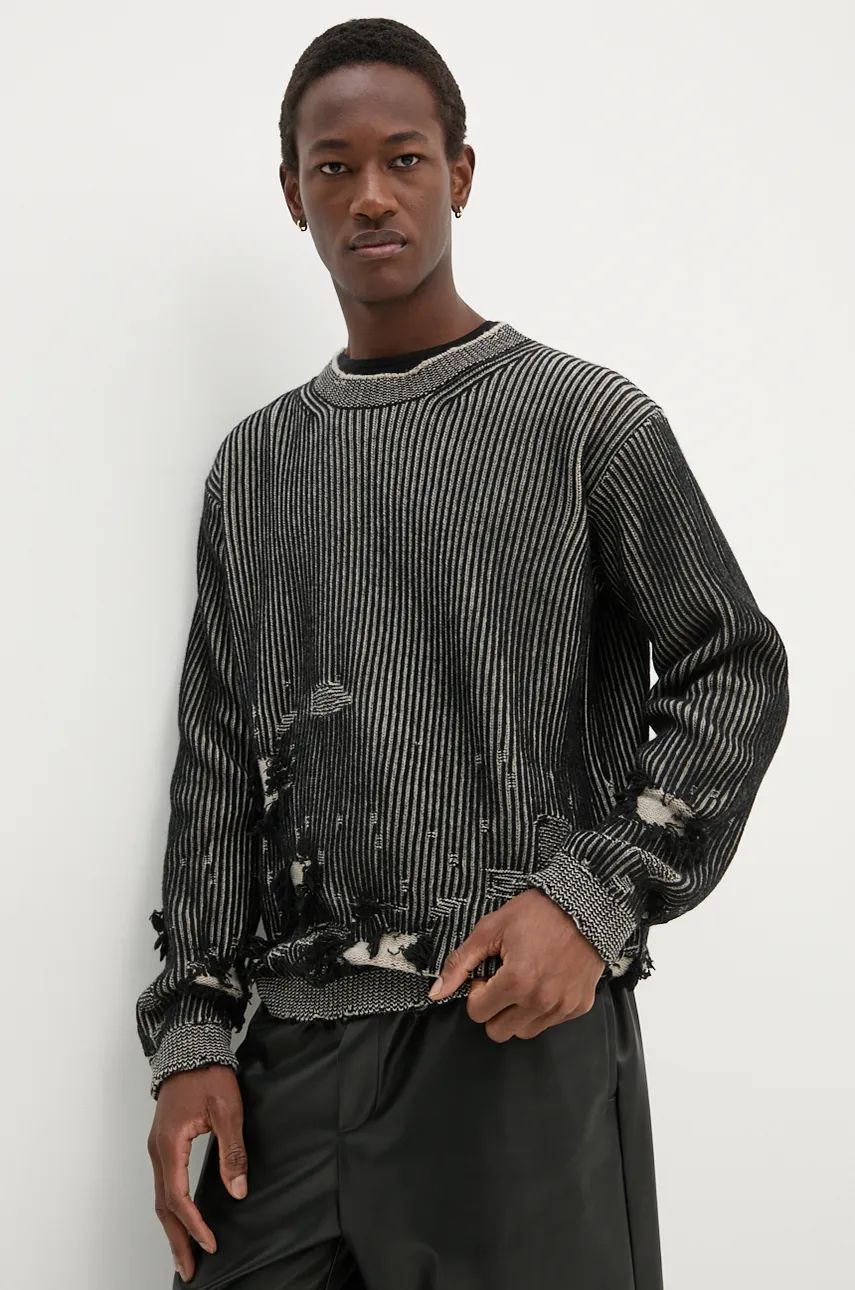 Пуловер Maison Margiela Distressed Knit Sweater Черно | SH2HL0013.M13076, 0