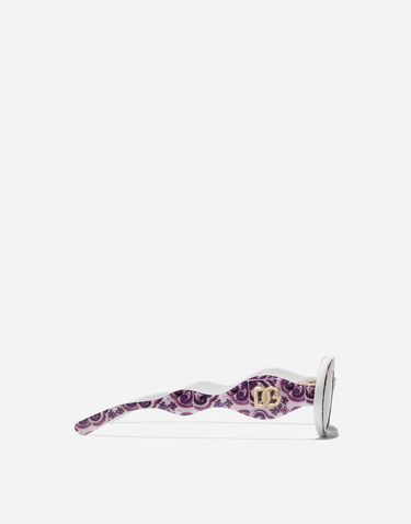 Слънчеви очила Dolce & Gabbana Dolce & Gabbana Maiolica Print Oval Sunglasses Лилаво | VG4006VP95R9V000, 2