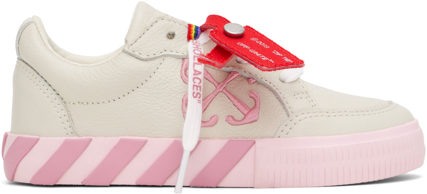 Кецове и обувки Off-White Low Vulcanized Full Leather Бежово | OGIA001F24LEA0010330, 0