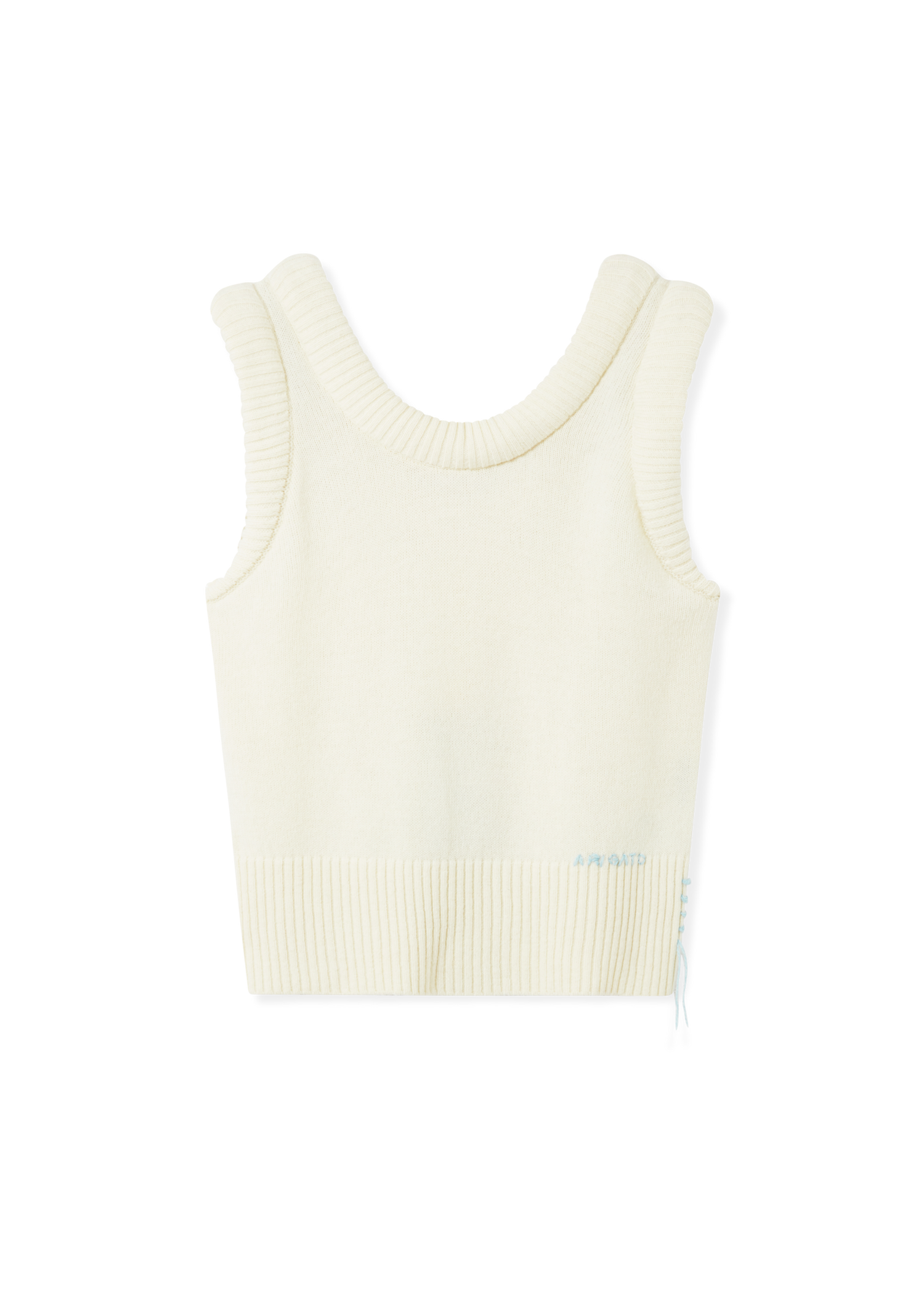 Жилетка AXEL ARIGATO Marla Knitted Ribbed Vest with Side Lacing Бяло | A3356004, 1