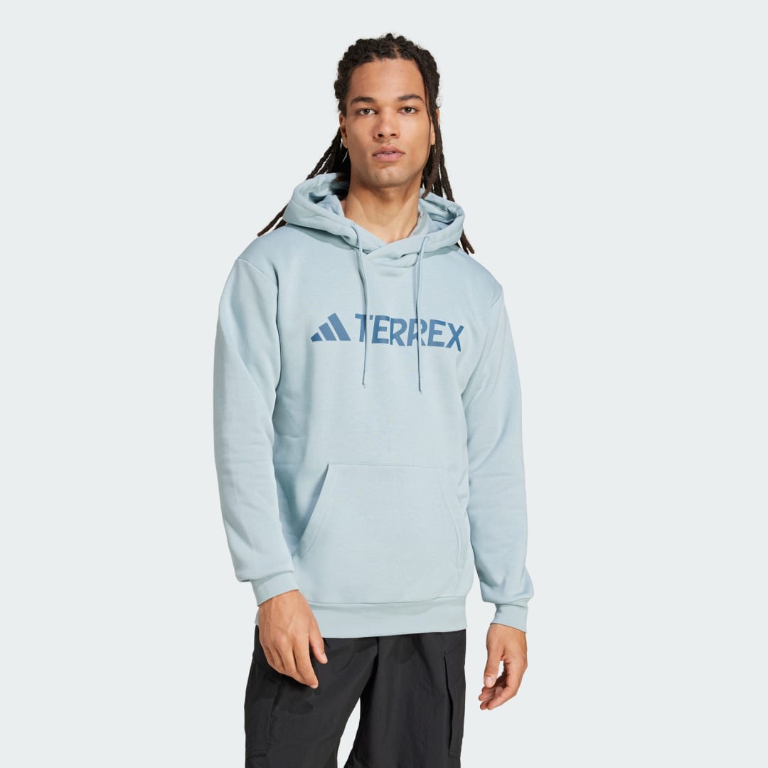 Суитчър adidas Performance Multi Logo Hoodie Синьо | JH3277, 0