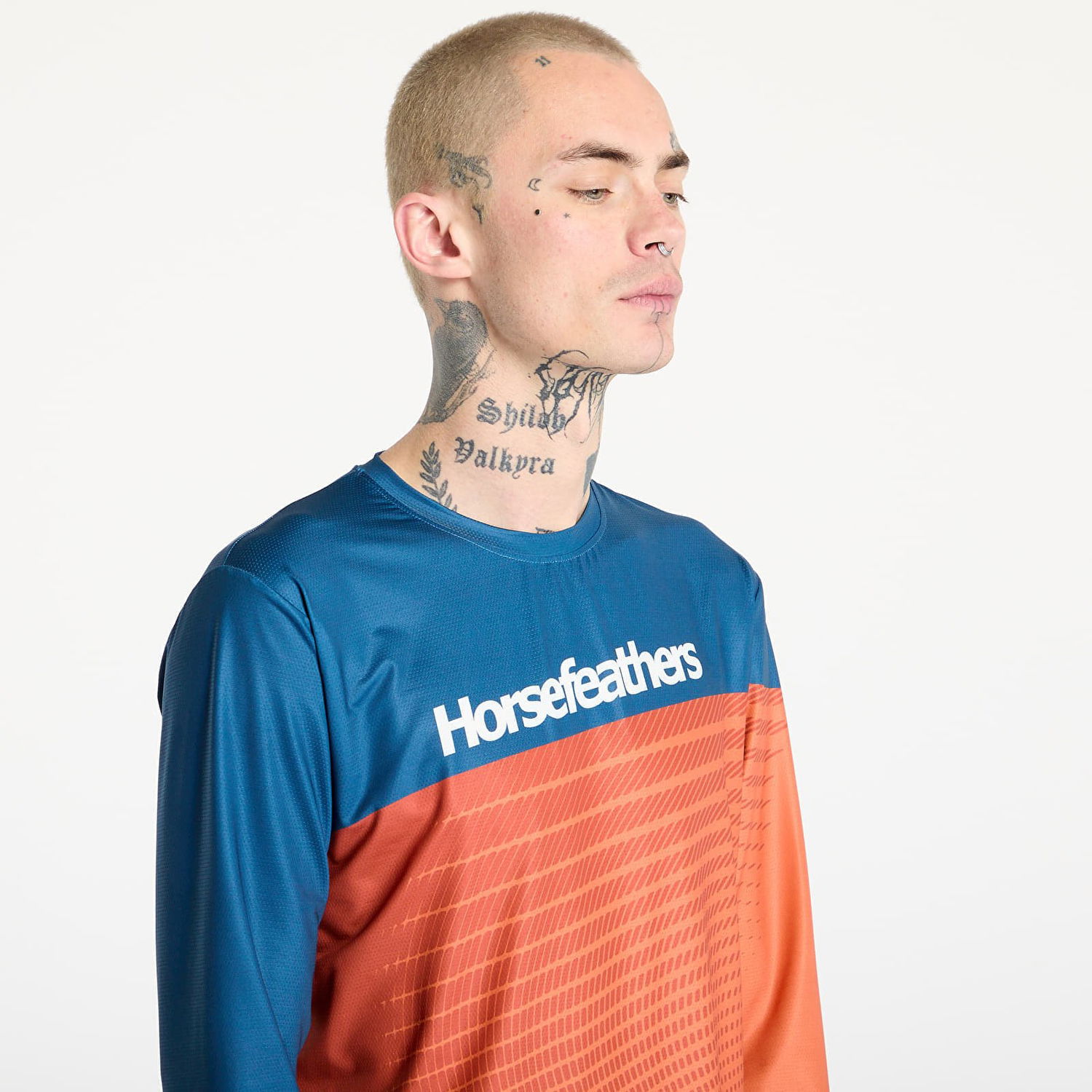 Фланелка Horsefeathers Horsefeathers Quantum Long Sleeve Bike Jersey Синьо | TM069C, 1
