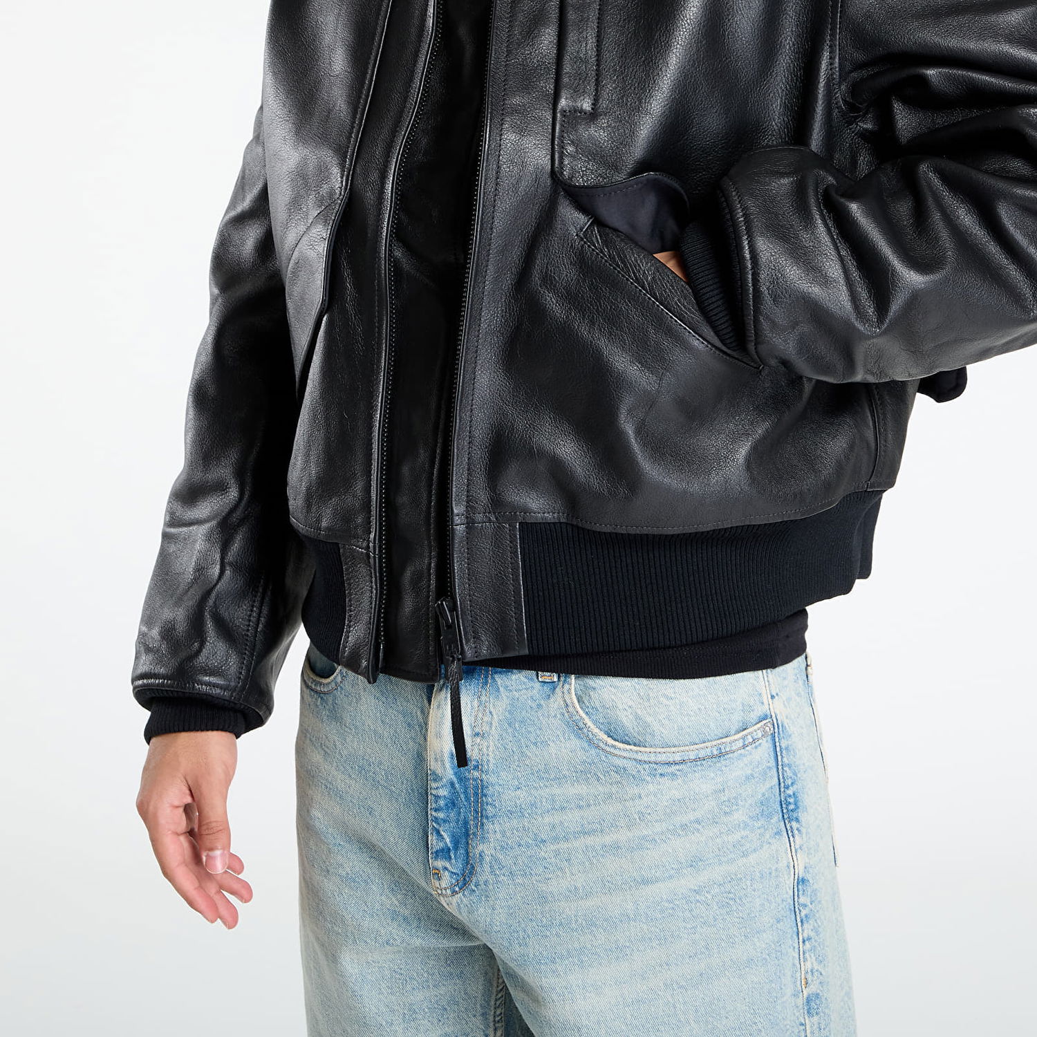 Яке Y-3 Y-3 Leather Jacket Черно | JX4820, 1