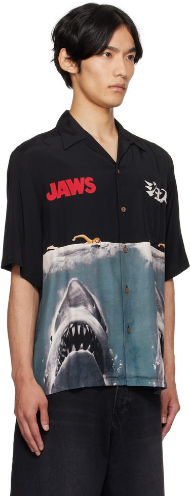 Риза WACKO MARIA WACKO MARIA 'Jaws' Short Sleeve Shirt Черно | JAWS-WM-HI01, 1
