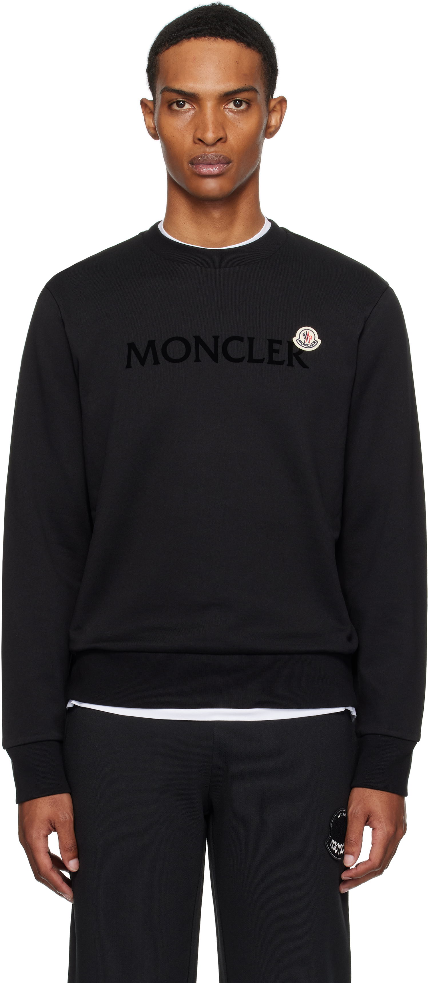 Суитчър Moncler Logo Cotton Sweatshirt Черно | K20918G00040809KR, 0
