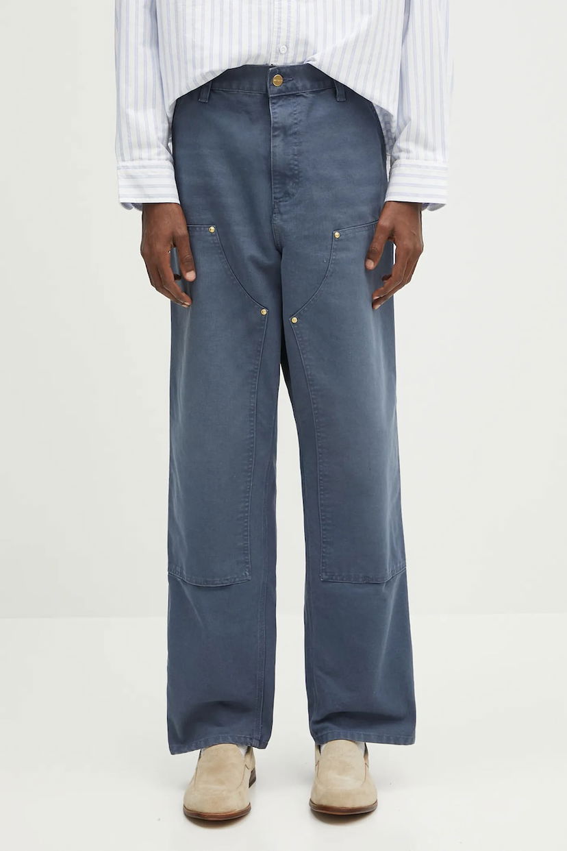 Панталони Carhartt WIP Double Knee Pant Синьо | I034796.2OT4O