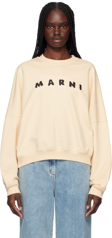Суитчър Marni Marni Crewneck Sweatshirt Бежово | FLJE0185P7 USCX43, 0