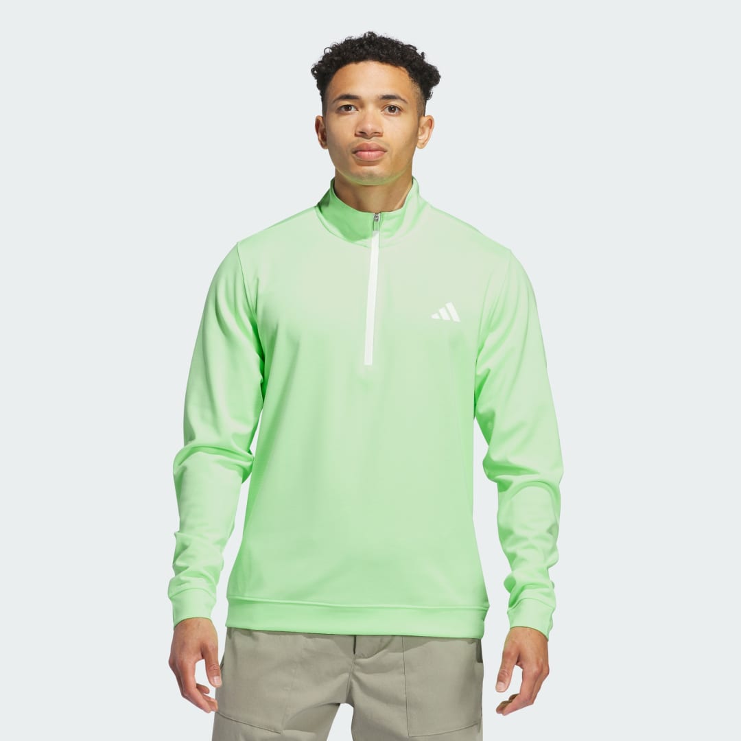 Суитчър adidas Performance Elevated 1/4 Zip Sweatshirt Зелено | IU4489, 0