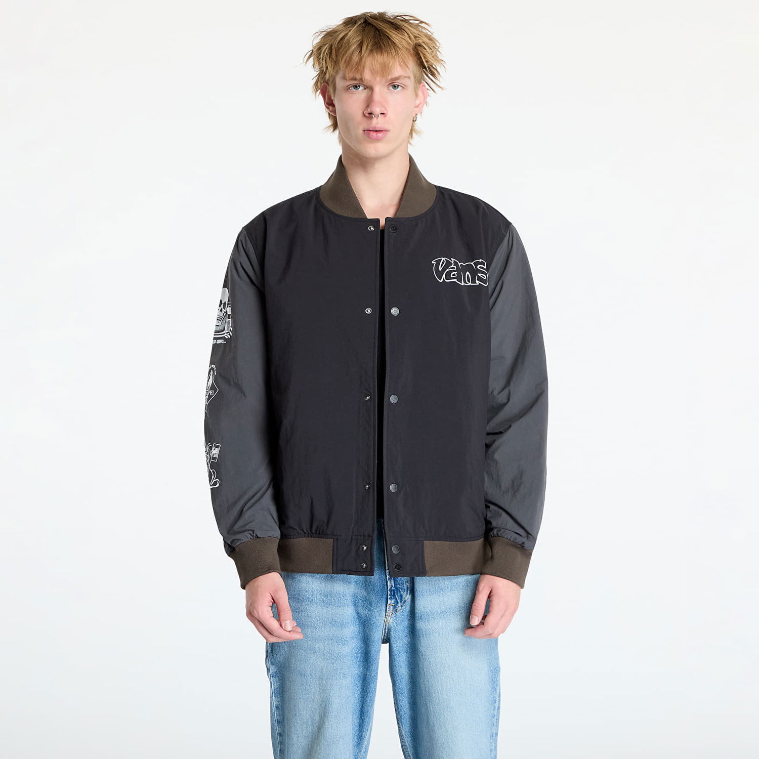 Яке бомбър Vans Crazy Eddy Baseball Jacket Черно | VN000JY1KOU1, 0