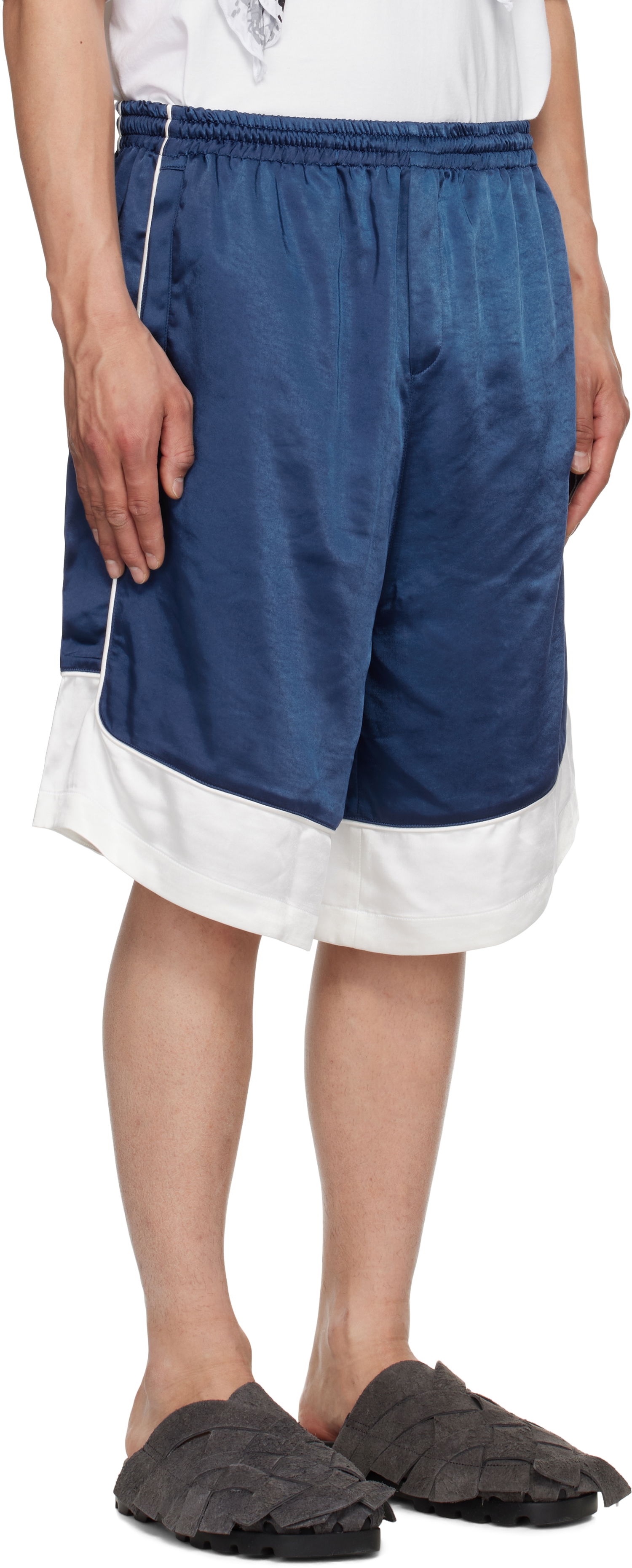Къси панталони We11done We11done Selldone Track Shorts Синьо | WD-TA1-25-703-U-NV, 1