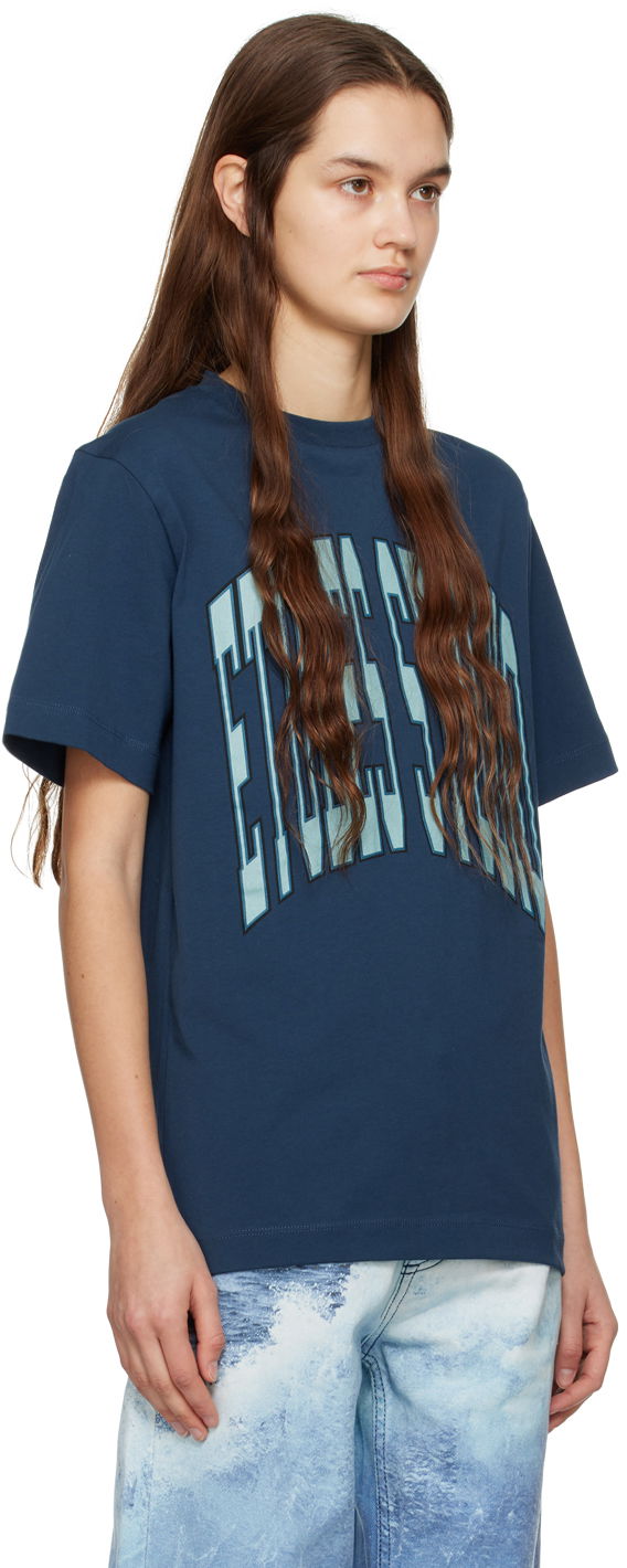 Тениска Études Études Wonder College T-Shirt Синьо | E23MM109A01043, 1
