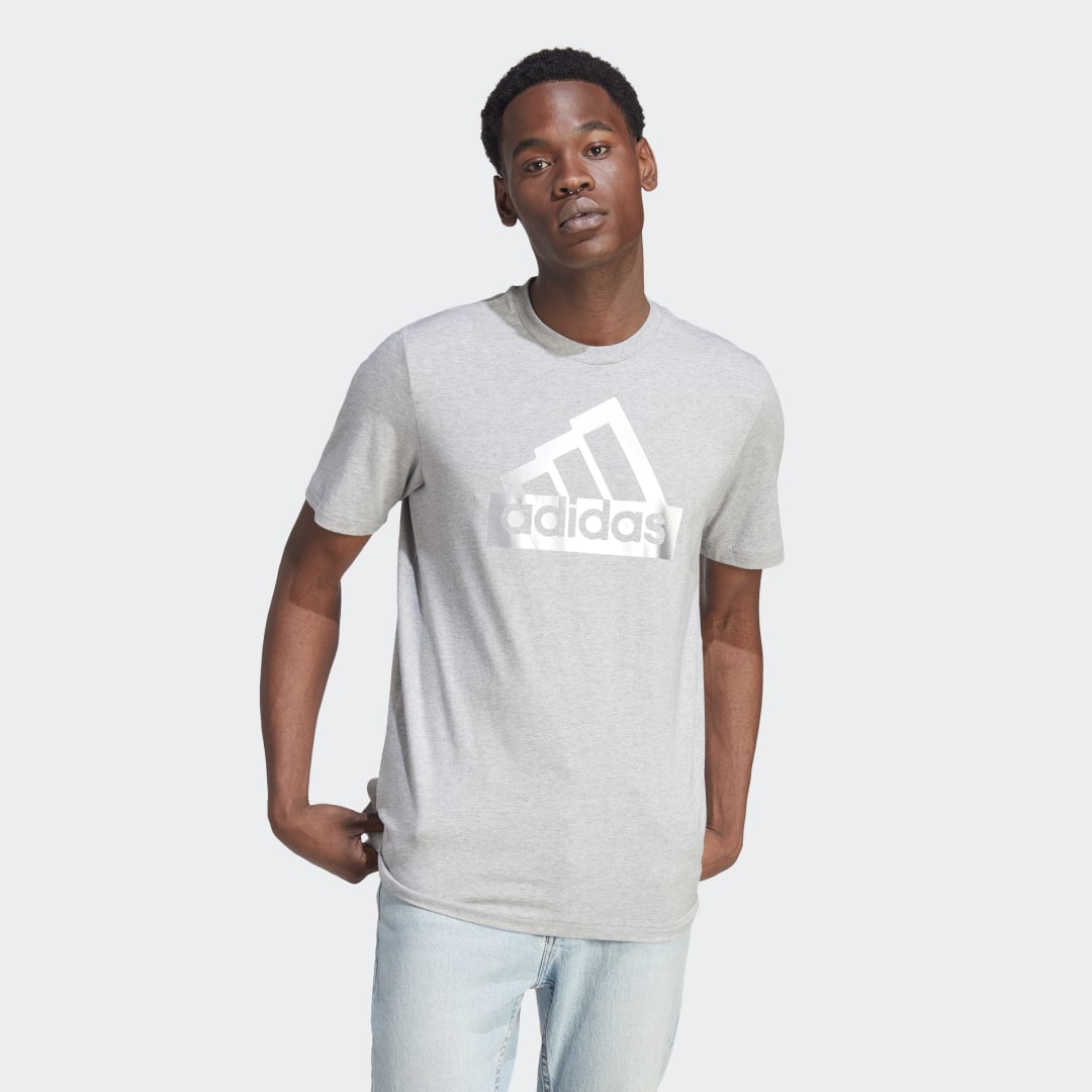 Тениска adidas Originals Sportswear Future Icons Metallic Tee Сиво | II3467, 0