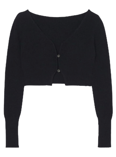 Пуловер Jacquemus Le Cardigan Alzou Черно | 213KN203 2360 990