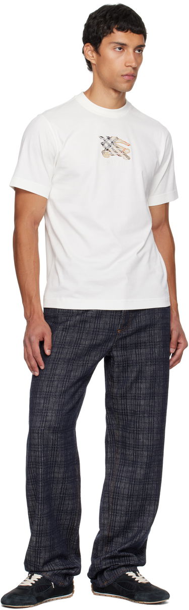Дънки Burberry Burberry Loose Check Jeans Синьо | 8110647, 3