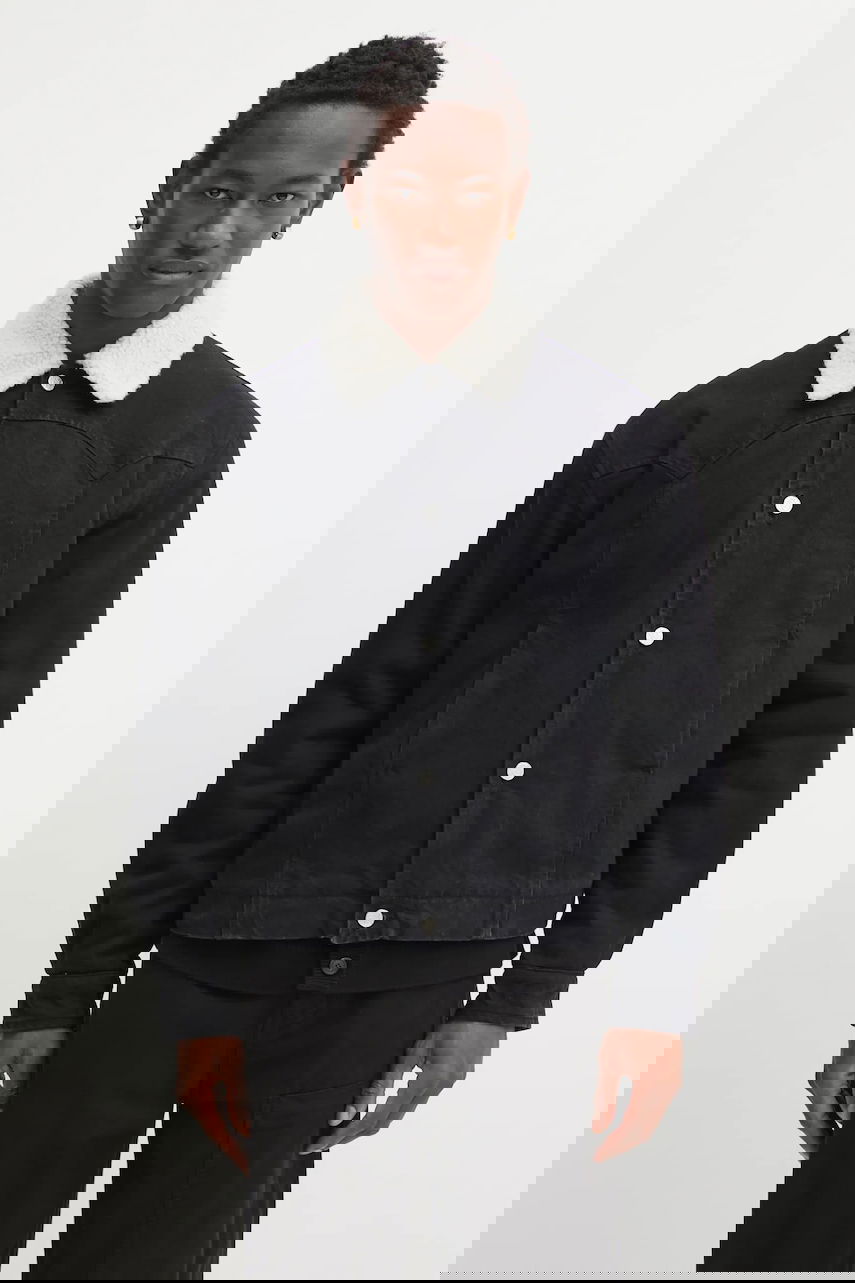 Палта Aries Oversize Sherpa Denim Car Coat Черно | AR7120004, 0