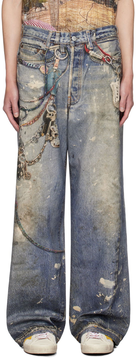 Дънки Acne Studios Acne Studios Loose Fit 1981M Jeans Синьо | B00374-, 0
