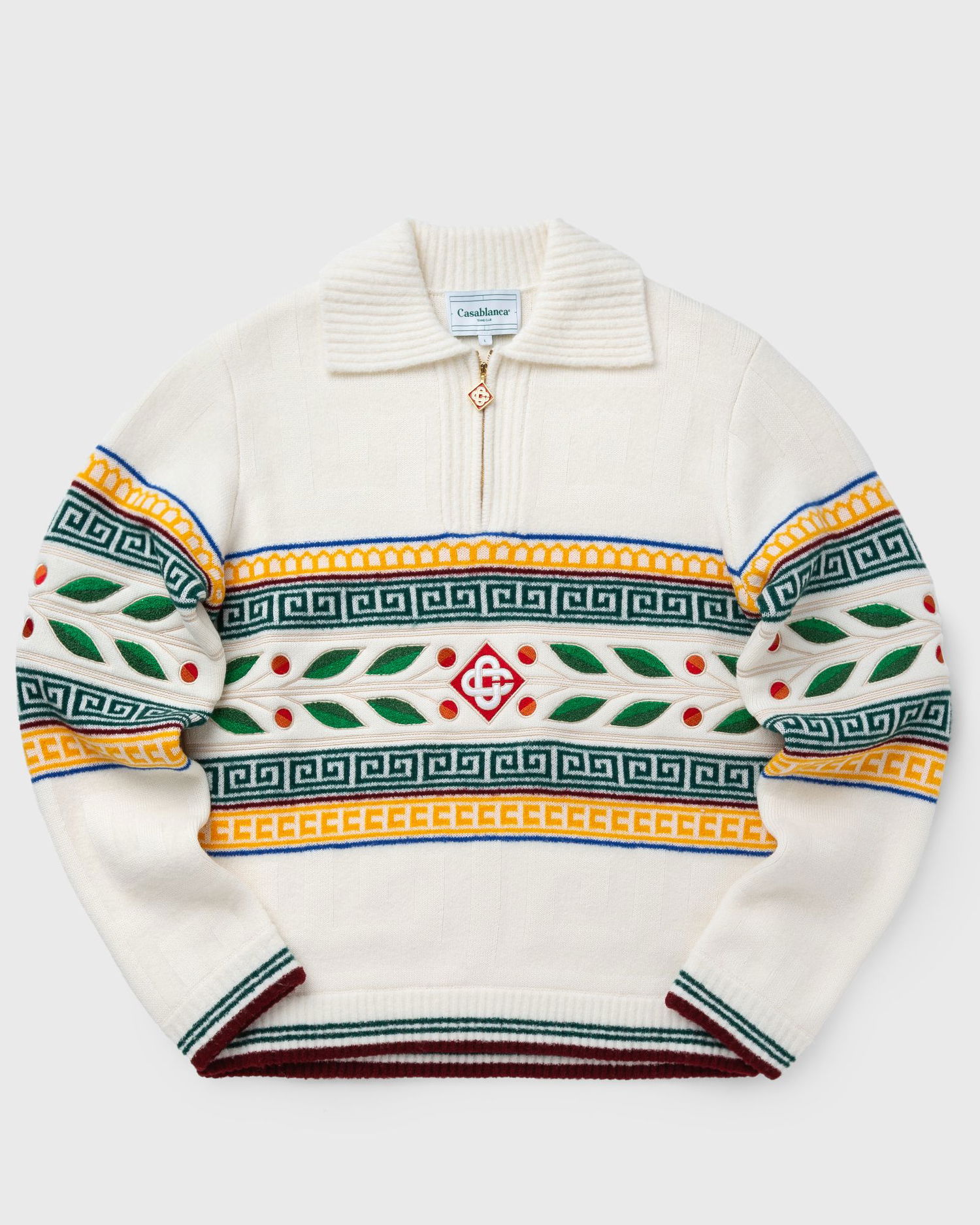 Пуловер Casablanca LAURIEL OLYMPIQUE JUMPER Зелено | MF24-KW-773-01, 0