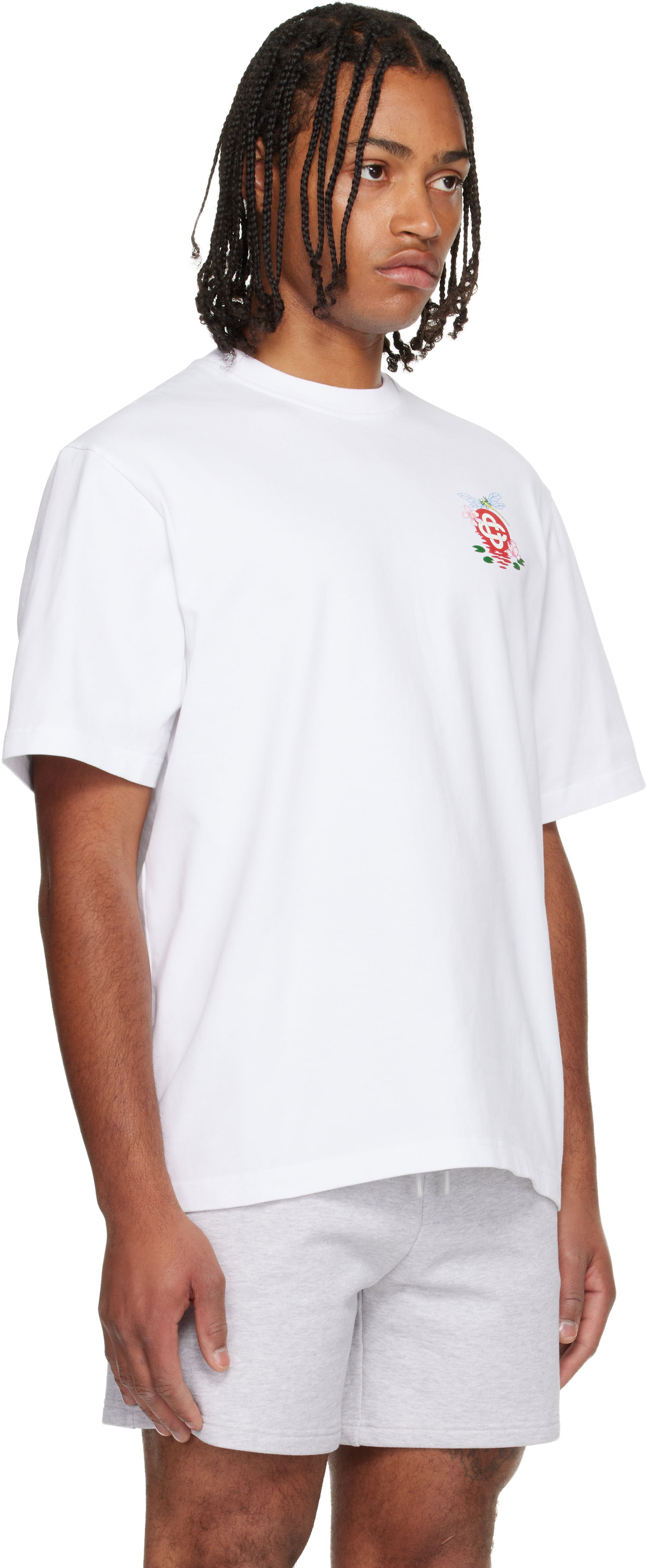 Тениска Casablanca Casablanca Dragonfly Floral Oversized Short Sleeve T-shirt Бяло | M-AW25-JTS-044-08, 1